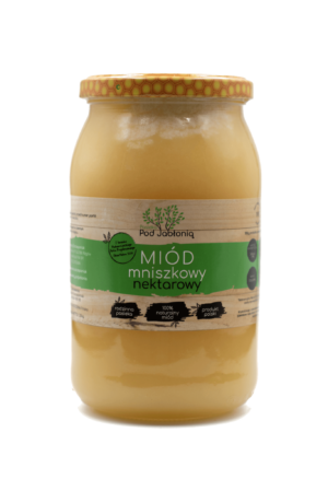 Miód mniszkowy Pasieka pod Jabłonią w szklanym słoiku